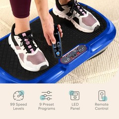 Lifepro Waver Vibration Plate Exercise Machine Full Body Workout Lymphatic -Blue