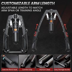 Twister Arm Trainer, 3 in 1 Hydraulic Power Chest Workout Equipment with Ab Roll