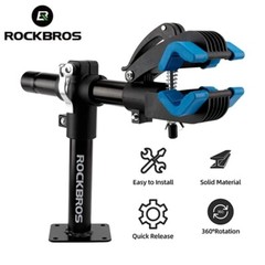 ROCKBROS Steel Bike Repair Stand 360°Adjust Wall Mount Durable Rack QuickRelease