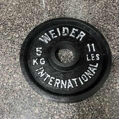 Weider International Olympic 11 Lb/ 5Kg Single Weight Plate