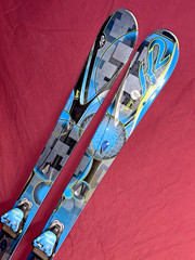 🔥 K2 Superstitious Womens 160cm All-Mountain SKIS Marker Integrated Bindings ⛷️