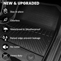 All Weather Floor Mat Fit for 2026 2025 Dodge Ram 1500 Crew Cab 5 Seat 2Nd Row w