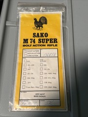 1973 Vintage Original Finland Sako M72 Medium Action Bolt Rifle Owners Manual
