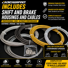 Jagwire BRAIDED CGX-SL LEX-SL-Shift/Brake Cable/Housing Kit 5mm SRAM SHIMANO PRO