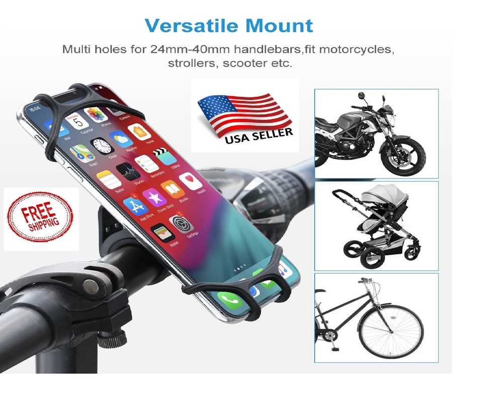 Bicycle Phone Holder Mount for Handlebar with 360° Swivel
