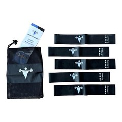 Resistance Bands Loop Set of 5 Exercise Workout Rehab Fitness Yoga Booty Band