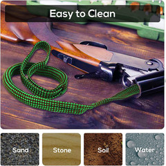 Reusable Bore Rope Gun Snake Barrel Cleaners .30.38 & 12 Ga Rifle Shotgun Pistol