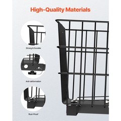 Scooter Rear Basket Heavy Duty Mobility Basket with Handle 1 in Receiver