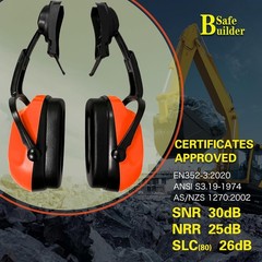 30dB Ear Muffs Hard Hats Type Safety Earmuffs For Safety Helmet Hearing