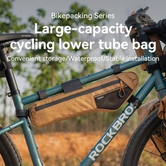 Qunature Bike Frame Bag Waterproof Under Tube Bag 3.5-5 L with Hydration Opening
