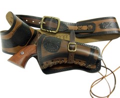 Denix Old West Leather Holster With Replica Bullets