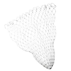60×40CM Rubber-Coated Dyneema Mesh Fishing Landing Net – Large 3.5cm Mesh USA