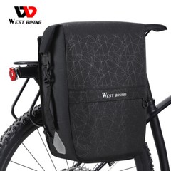 WEST BIKING Bike Single Pannier Bag Bicycle Trunk Bag Rear Rack Pack Bag 17L