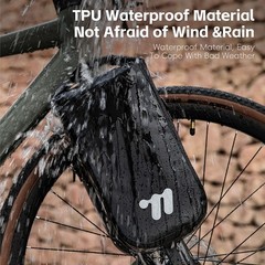 WEST BIKING Bicycle Front Fork Bag Waterproof Reflective Gravel Bike Bag 5.5L