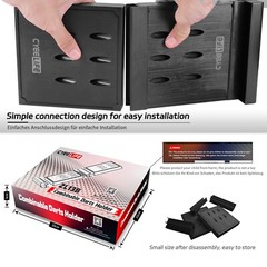 Cyeelife Dart Holder Combinable Plastic Wall Mount for 12pcs Steel/Soft Tip Dart