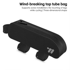 WEST BIKING Bicycle Bag Waterproof Bolt Strap Road Bike Top Tube Bag Black 0.7L