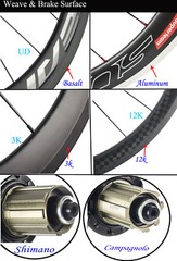 Superteam Carbon Wheels 50mm Road Bike Carbon Wheelset 3k Matte Basalt 700C Bike