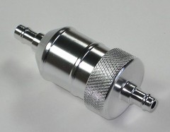BILLET ALUMINUM IN LINE FUEL FILTER 1/4&Prime; FOR GO KARTS ATV DUNE BUGGY MOTORCYCLE