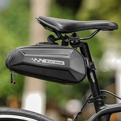 WEST BIKING Bike Saddle Bag Waterproof Hard Shell Bicycle Seat Tail Bag 1.8L