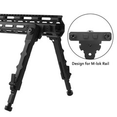 Aluminum 7.5&Prime; – 9&Prime; Hunting Tactical Bipod Lightweight Adjustable For M-LOK Rail