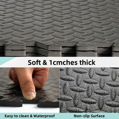 Febyyer Interlocking Soft Foam Floor Mat – 20 Tiles Protective Gym Flooring Set,