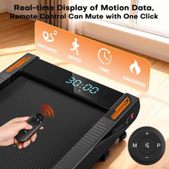 4-in-1 Walking Pad Treadmill with Speaker, 6.2MPH, 350LB Capacity, 12 HIIT Progr