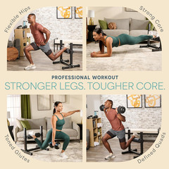 Bulgarian Split Squat Stand Max – Adjustable Single Leg Squat Roller Stand for S
