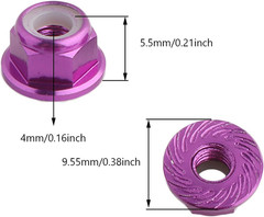 12Mm Wheel Hex Hubs Drive Adapter 5Mm Thick & Flange M4 Lock Nuts Aluminum for R
