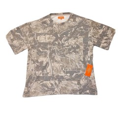 Negative Space Waffle Knit T-Shirt Mens Large NEW Camo Oversized Hunting Nature