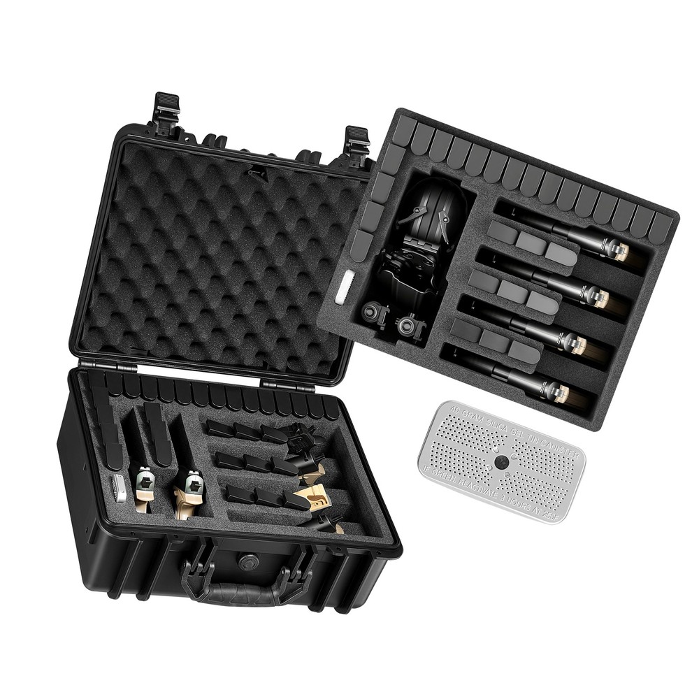 Uimoso Hard Pistol Case with Foam Interior for Secure Storage 18.7×12.5×7.5in