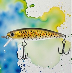Dynamic Lures HD TROUT (Ghost Brown Trout) Fishing lure