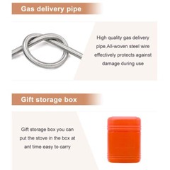 3900W Portable Backpacking Camping Gas Stove With Piezo Ignition Burner Case US