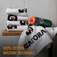 Gatorade Premium Sideline Towel Bi-color, White, Small 24&Prime; x 42&Prime;, Black, White
