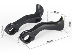 Ergonomic MTB Inner Bar Ends Mountain Bike Handlebar Ends Lightweight w/ Plugs