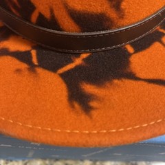 faustmann GERMANY Hunter’s Orange Deer Hunting Upland Wool Crushable Hat. 7-5/8”