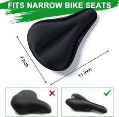 Bike Seat Cushion-Gel Padded Bike Seat Cover for Men & Women Adjustable Bicycle