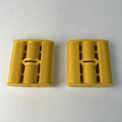VINTAGE TRICYCLE PEDALS YELLOW 7/16&Prime; ID FITS ELGIN COLSON MURRAY HUFFY AMF NOS