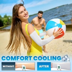 UPF 50 Cooling Arm Sleeves Sun Protection Compression Arm Sleeves for Men Women