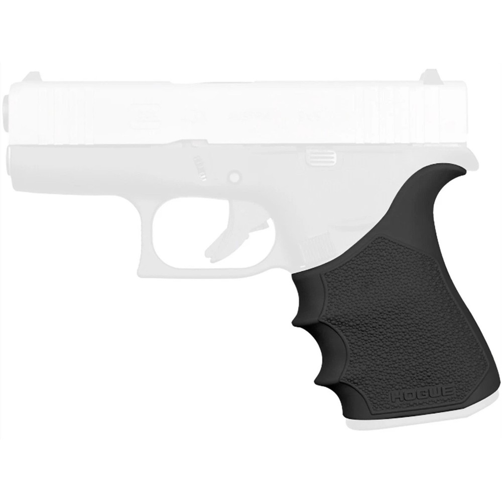 Hogue HandALL Slip-On Beavertail Grip Sleeve Black Rubber Glock 43X MOS 48 18210