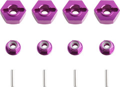 12Mm Wheel Hex Hubs Drive Adapter 5Mm Thick & Flange M4 Lock Nuts Aluminum for R
