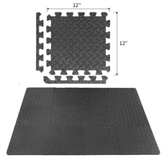 12pcs Puzzle Exercise Mat EVA Interlocking Foam Floor Tiles for Home Gym Workout