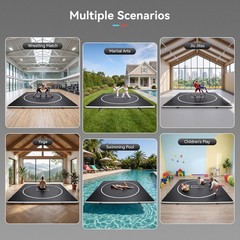 10×10 ft Inflatable Wrestling Mat for Wrestling, Martial Arts, Jitsu, Boxing,MMA
