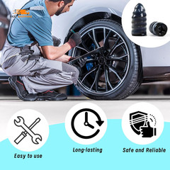 60 PCS Tire Plugs Screw Type, Tubeless Tire Repair Rubber Nail Kit, Quickfix Tir