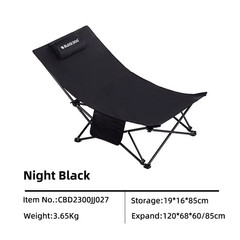 Blackdog Camping Chair with Pillow Lounge Office Nap Home Use Recliner Outdoor F
