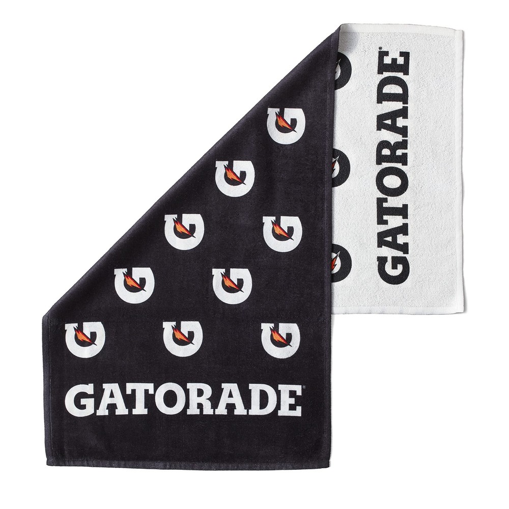 Gatorade Premium Sideline Towel Bi-color, White, Small 24&Prime; x 42&Prime;, Black, White