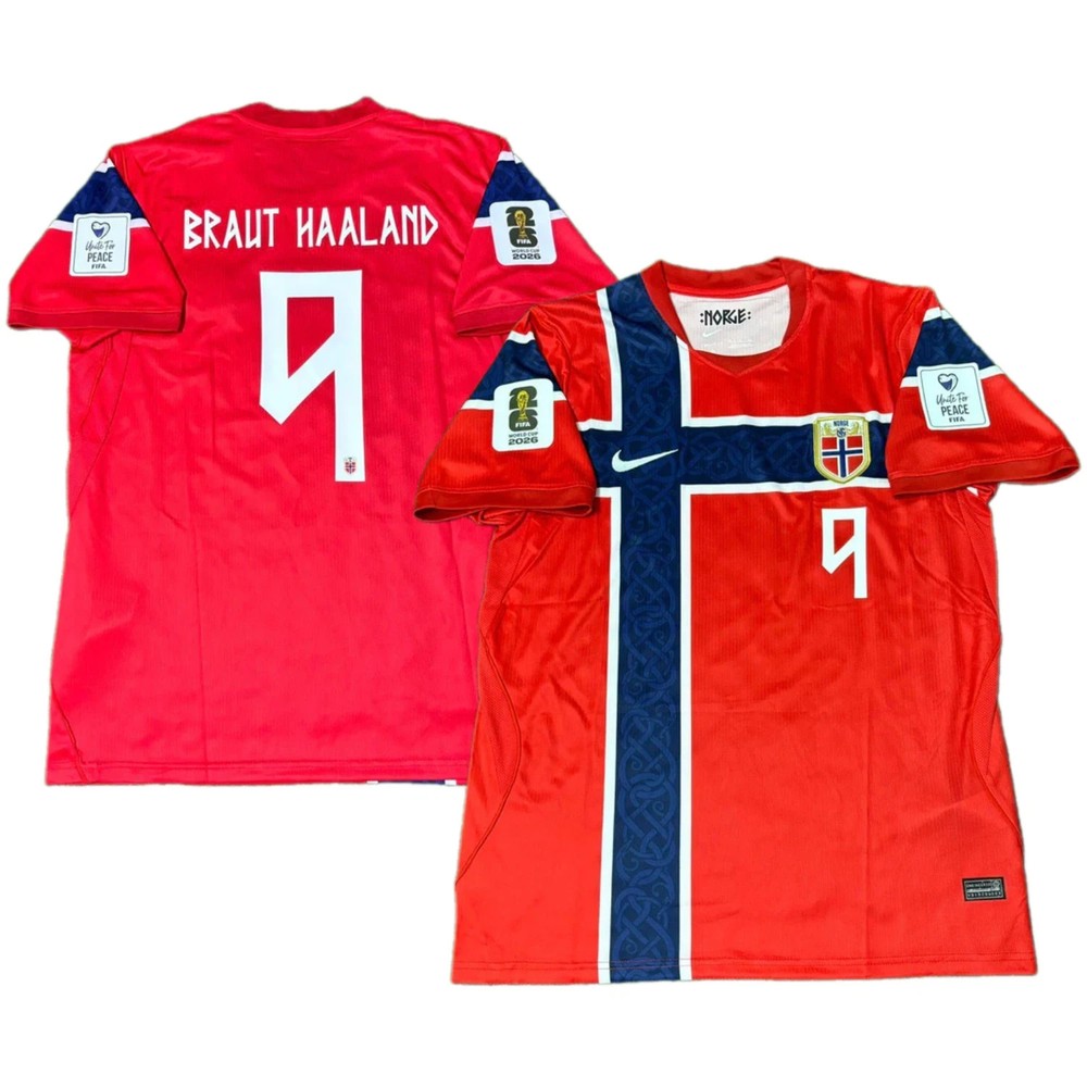 Haaland #9 Norway 2026 Home YOUTH Jersey Red