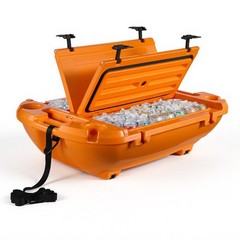 Uimoso 40 QT Floating Cooler Ice Chest for Water, Land, and Lake – Orange