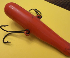 Vintage Coated Orange Jig Saltwater Fishing Lure – 15oz – 5.5&Prime; Double Hook