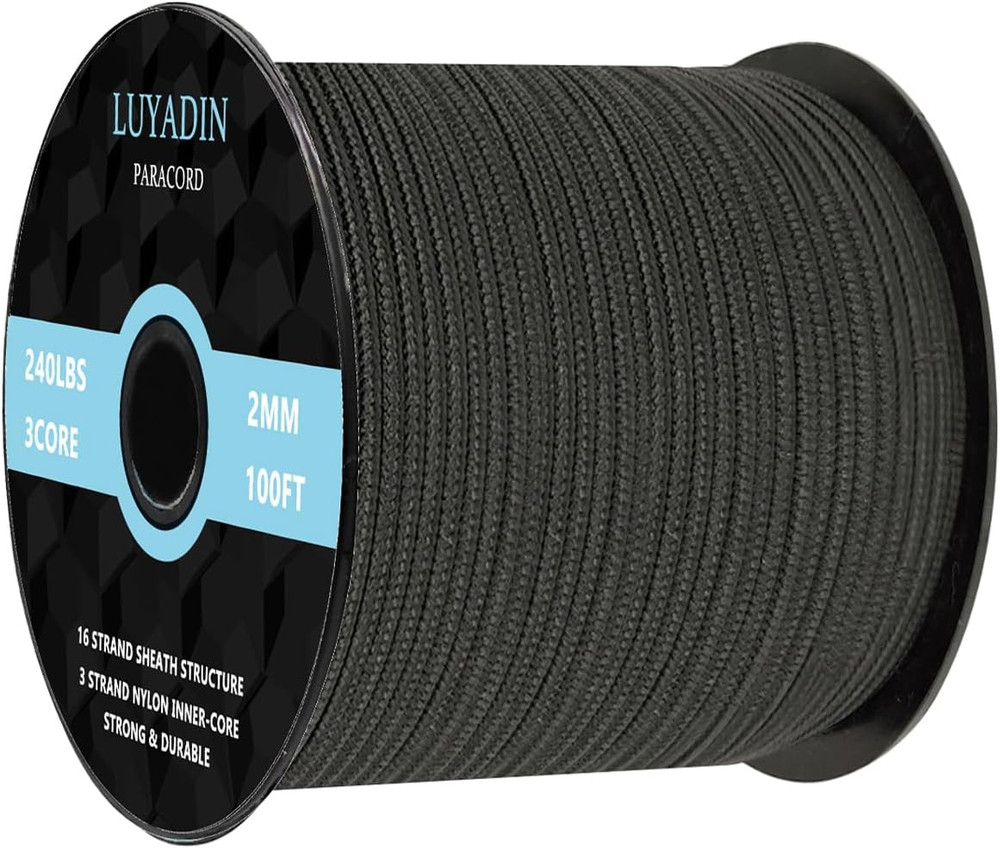 Paracord 240Lb – Diameter 2Mm Micro Utility Cord -3 Strand Parachute Spool Cord