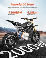 2000W Electric Brushless DC Motor Kit 48V 4300rpm Motor with Speed Controller